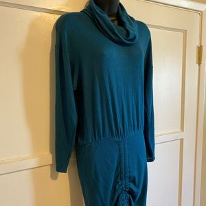 Free People Green Cowlneck Sweater Dress XS NWT
